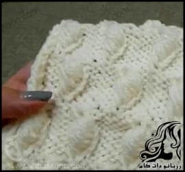 بافتنی و آموزش بافت پترن زیبای دومیل مدل اشک - Teardrop20pattern20texture 01