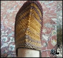 بافتنی و آموزش بافت پاپوش زنانه مدل گیوه - Texture20of20Giove20model20slippers 06