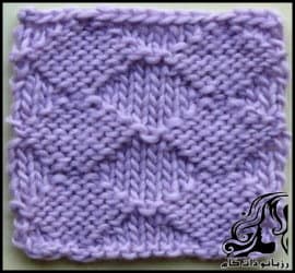 بافتنی و آموزش بافت پترن لوزی دورو - Texture20of20a20double20rhombus20pattern 02