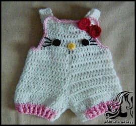بافتنی و آموزش بافت شلوار پیش بندی برای نوزاد - Texture20of20apron20pants20for20baby 01