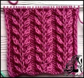 بافتنی و آموزش بافت طرح خوشه سرخس - Texture20of20fern20cluster20design 01