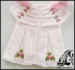آموزش بافتنی و بافت سارافون دخترانه دومیل پیلی دار - Textured20sarafon20pili20fabric 01