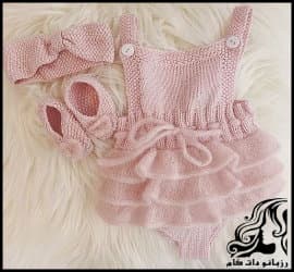 بافتنی و آموزش بافت سارافون نوزادی دومیل - The20texture20of20a20baby20sarong 01