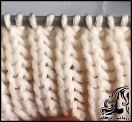 بافتنی و آموزش بافت یک مدل کشباف زیبا - The20texture20of20a20beautiful20knitted20pattern 01
