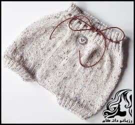 بافتنی و آموزش بافت شورتک نوزادی دومیل - The20texture20of20baby20shorts 01