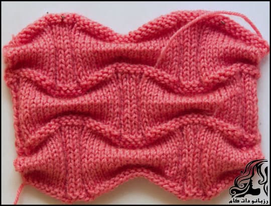 بافتنی و آموزش بافت پترن پاپیون گونه - The20texture20of20the20bow20tie20pattern 01