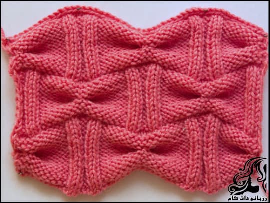 بافتنی و آموزش بافت پترن پاپیون گونه - The20texture20of20the20bow20tie20pattern 02