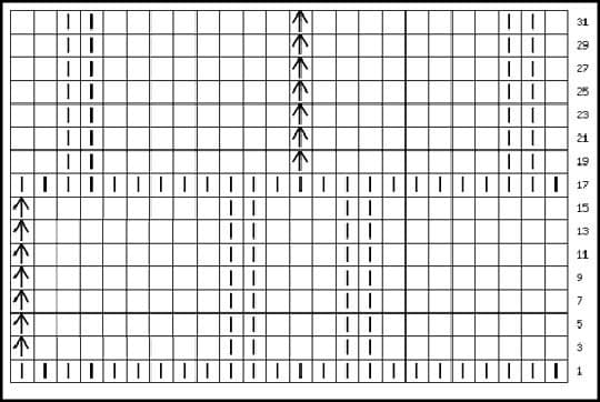 بافتنی و آموزش بافت پترن پاپیون گونه - The20texture20of20the20bow20tie20pattern 03