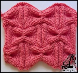 بافتنی و آموزش بافت پترن پاپیون گونه - The20texture20of20the20bow20tie20pattern 04