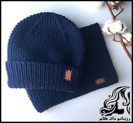 بافتنی و آموزش بافت ست شال و کلاه - The20texture20of20the20scarf20and20hat20set 01
