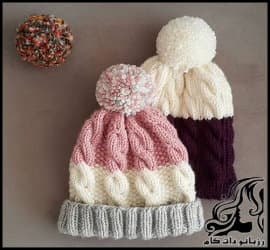 بافتنی و آموزش بافت کلاه دومیل اسپرت - The20texture20of20the20sports20hat 02