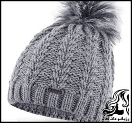 بافتنی و آموزش بافت کلاه دومیل با طرح سنبل - Two20mil20hat20with20lavender20design 02