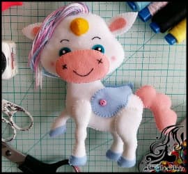 آموزش تصویری ساخت عروسک اسب تک شاخ نمدی - Unicorn20Horse20Doll 45