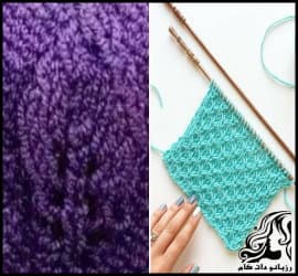 آموزش بافتنی | بافت مدل برگ دو میل و یک پترن زیبا - Weaving20hook20leaf20pattern2020Beautiful20pattern 02