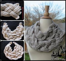 بافتنی و آموزش بافت شالگردن گیس تو گیس قلاب بافی - Wig20to20wig20scarf20tutorial 13