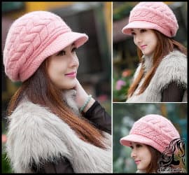 آموزش بافت کلاه زنانه زنانه دومیل - Women20Winter20Warm20Knit20Hat 09