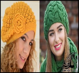 آموزش بافت دو مدل کلاه زنانه مدل نخودی و مدل پیچ - Women20hats20screw20models 02