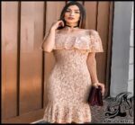 آموزش رسم الگو خیاطی لباس توری زنانه - Women20lace20dress 08