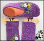 بافتنی و آموزش نوشتاری بافت پاپوش زنانه - Womens20clogs free20training writing 01
