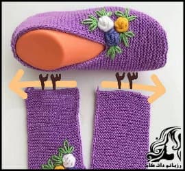 بافتنی و آموزش نوشتاری بافت پاپوش زنانه - Womens20clogs free20training writing 01