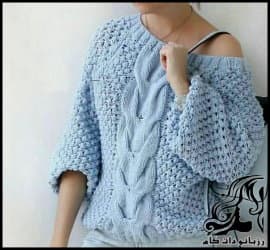 بافتنی و آموزش بافت بلوز زنانه دومیل لاکچری - Womens20luxury20blouse 01