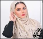 بافتنی و آموزش بافت روسری زنانه - Womens20scarf20knitted20tutorial 01