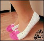 بافتنی و آموزش بافت پاپوش زنانه شماره 1 - Womens20shoe20texture20No201 01