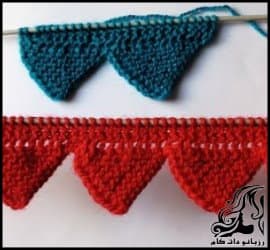 بافتنی و آموزش بافت حاشیه زیگزاگی - Zigzag20border20texture 01