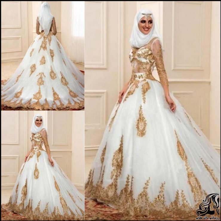 مدل لباس عروس عربی زیبا و شیک