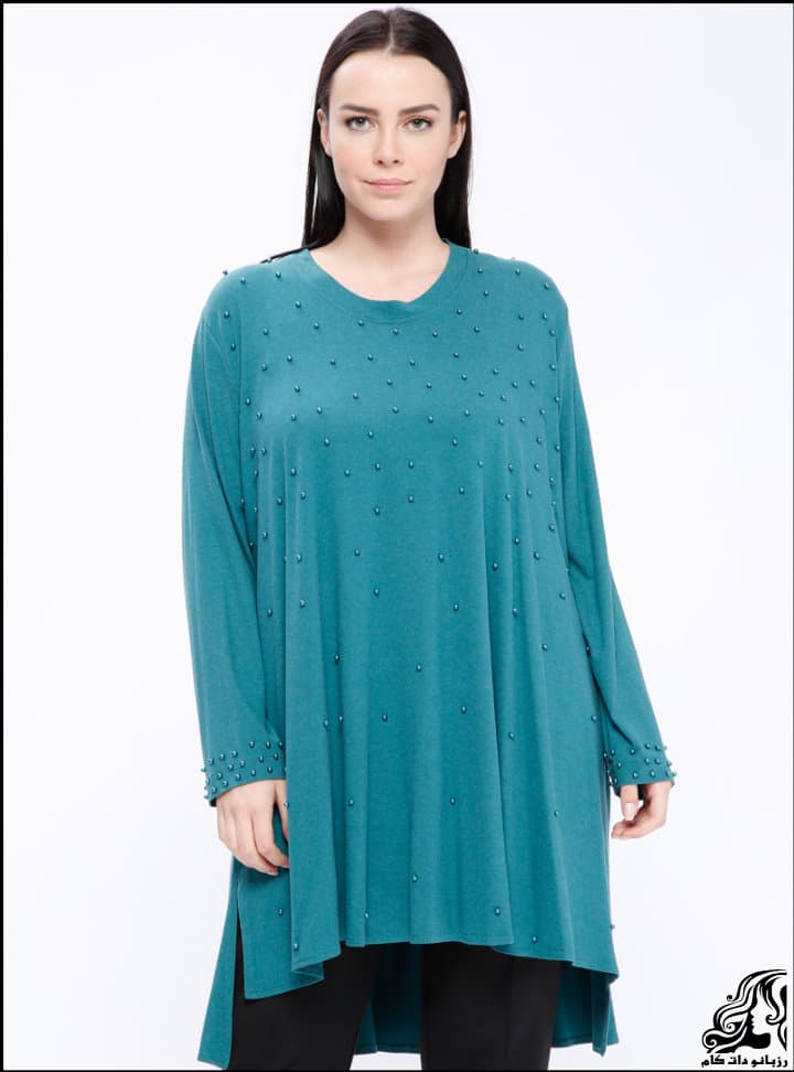 تونیک مجلسی سایز بزرگ شیک زنانه برای استایل خاص