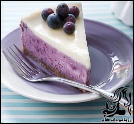طرز تهیه چیز کیک با ژله بلوبری - blueberry20cheesecake