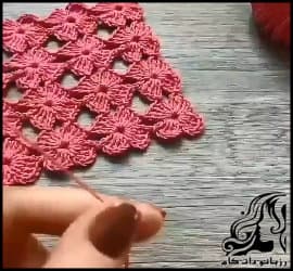 بافتنی و آموزش بافت پترن شکوفه های به هم چسبیده - crochet20A20pattern20of20interlocking20blossoms20tutoria 01l