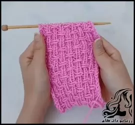آموزش بافت مدل کشباف بامبو (کشباف سبدی) - crochet20Bamboo20knitting20model20tutorial 02