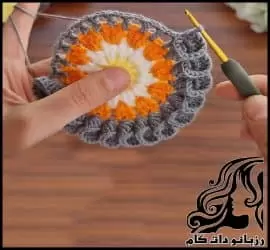 آموزش رایگان بافت زیرلیوانی با حاشیه گرد - crochet20Coaster20with20tornado20rim20tutorial 01