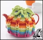 آموزش بافت کاور قوری رنگی رنگی به همراه فیلم فارسی - crochet20Colorful20teapot20cover20texture20tutorial 01