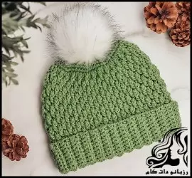 توی چند ساعت یک کلاه برجسته زیبا بباف! - crochet20Embossed20hat20tutorial 02