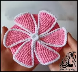 آموزش رایگان مدل پنکه ای مناسب دستگیره و فرشینه - crochet20Fan20model20tutorial 01