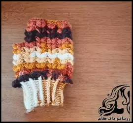 آموزش بافت دستکش بدون انگشت شیک و دوست داشتنی - crochet20Fingerless20gloves20tutorial 01