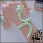آموزش مرحله به مرحله بافت دستبند به شکل مار - crochet20Girls20bracelet20in20the20shape20of20a20snake20tutorial 01