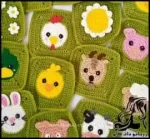 آموزش بافت موتیف جنگل شادی مناسب پتو و روتختی کودک - crochet20Happy20forest20motif20tutorial 01
