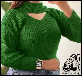 آموزش رایگان بافت بلوز زنانه یقه قلبی - crochet20Heart20collar20blouse20tutorial 03