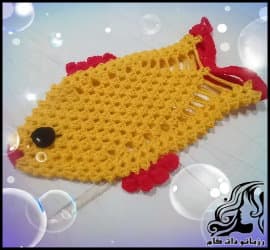 آموزش بافت لیف ماهی به همراه فیلم فارسی - crochet20Leaf20fish20tutorial 01