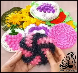 بیا با هم یک اسکاج پف پفی ببافیم! - crochet20Puffy20Scotch20tutorial 01