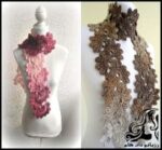 بافتنی و آموزش فارسی بافت شالگردن تاج خروسی - crochet20Rooster20crown20shawl20tutorial 02