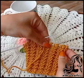 آموزش بافت یک مدل بافت دومیل ساده اما شیک - crochet20Simple20Dumail20model20tutorial 01