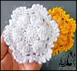 آموزش رایگان بافت اسکاج دانه برفی - crochet20Snowflake20Skag20tutorial 01