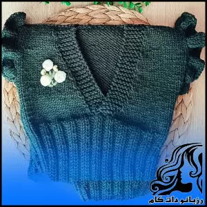 آموزش بافت وست دخترانه شیک و مدرن با قلاببافی و بافتنی - crochet20Stylish20and20modern20girls20vest20tutorial 01