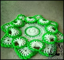 ایده خلاقانه برای بافت رومیزی و زیر بشقابی شیک و زیبا - crochet20Tablecloth20and20saucer20tutorial 01
