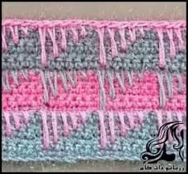 بافتنی و آموزش رایگان بافت یک مدل همه کاره - crochet20Versatile20texture20model20tutorial 01