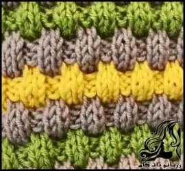 آموزش بافت مدل حصیری به همراه فیلم فارسی - crochet20Wicker20model20tutorial 01